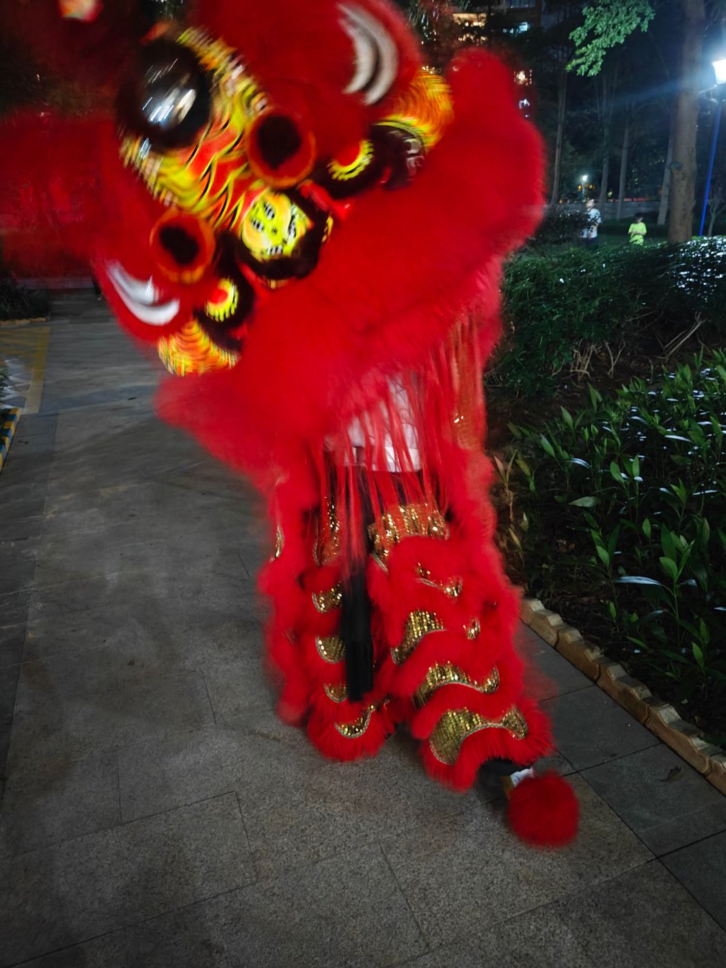 夜舞红狮